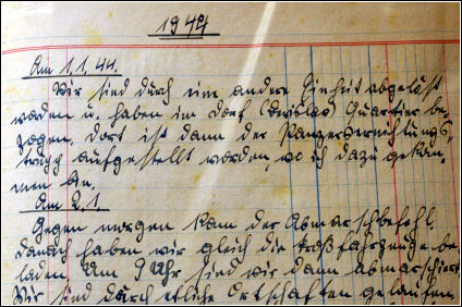 Tagebuchausschnitt 1944